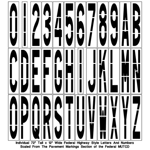 Newstripe Federal Individual Letter & Number Stencil Newstripe
