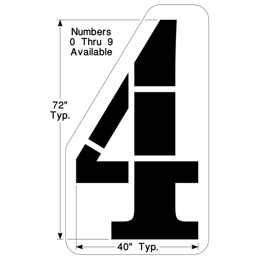 Newstripe Individual Replacement Numbers for 72″ Football Field Number Stencil Kit Newstripe