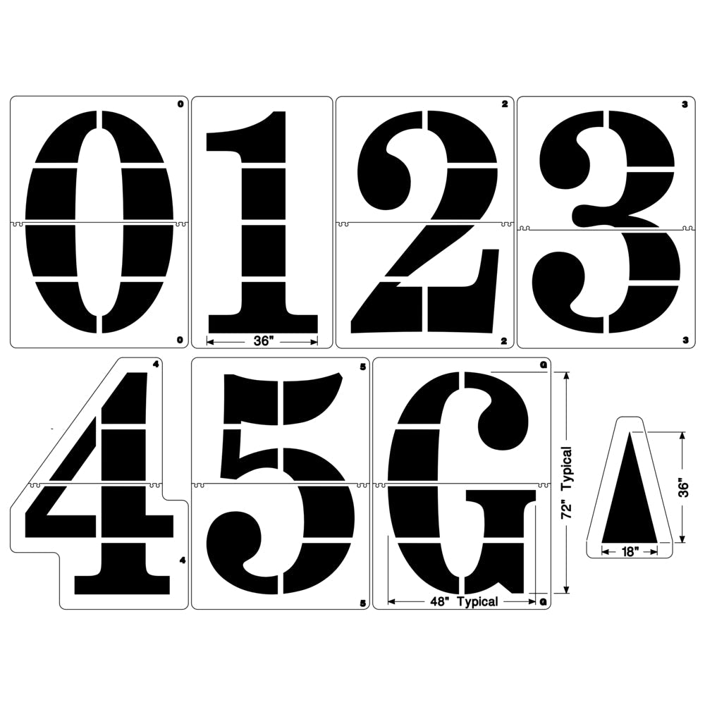Newstripe NCAA Football Field Number Stencil Kit 72″ Newstripe