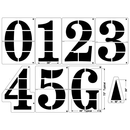 Newstripe NCAA Football Field Number Stencil Kit 72″ Newstripe
