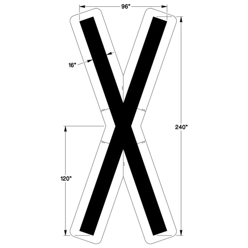 Newstripe Federal Railroad Crossing X Stencil Newstripe