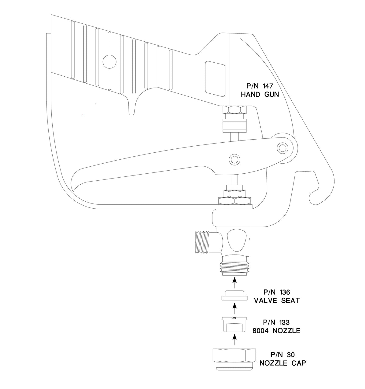Newstripe Spray Gun Assembly for EcoLiner II & SP Newstripe