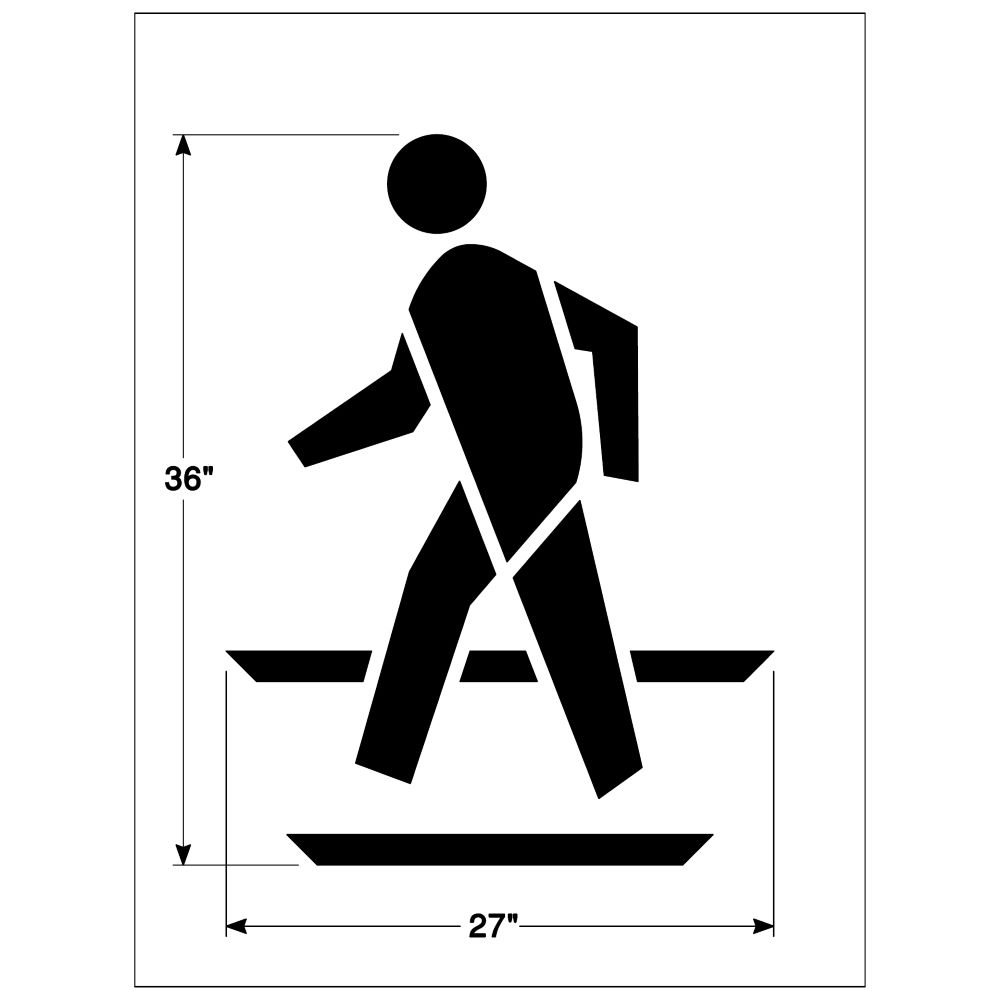 Newstripe Federal Pedestrian Symbol Stencil Newstripe