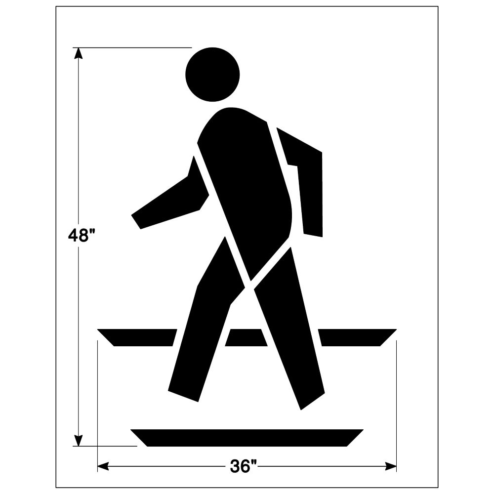 Newstripe Federal Pedestrian Symbol Stencil Newstripe
