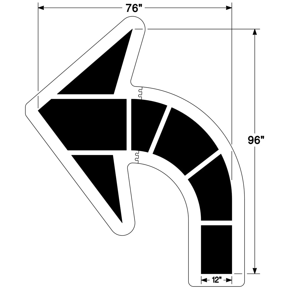 Newstripe Federal Curved Arrow Stencil Newstripe