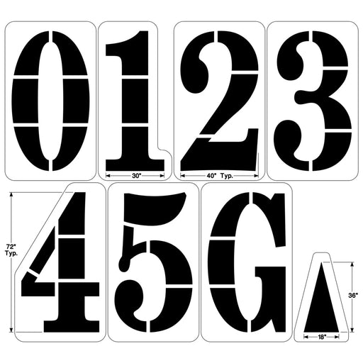 Newstripe Football Field Number Stencil Kit Newstripe