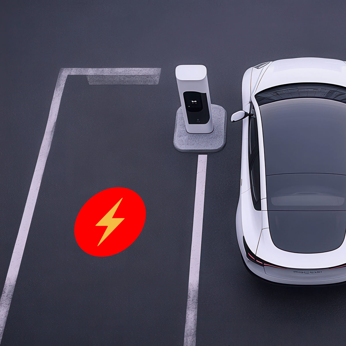 Newstripe Electric Vehicle (EV) Charging/Parking Stencil Bolt Style Newstripe