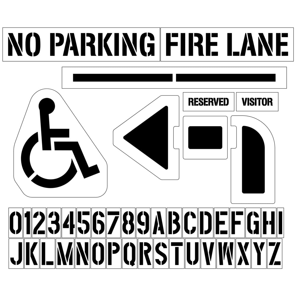 Newstripe Parking Lot Pro Stencil Kit Newstripe