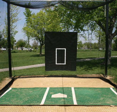 Douglas Baseball Vinyl Hitting Backdrop with Pitching Target Douglas