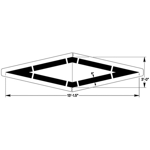 Newstripe Federal Preferential Lane Symbol Stencil Newstripe