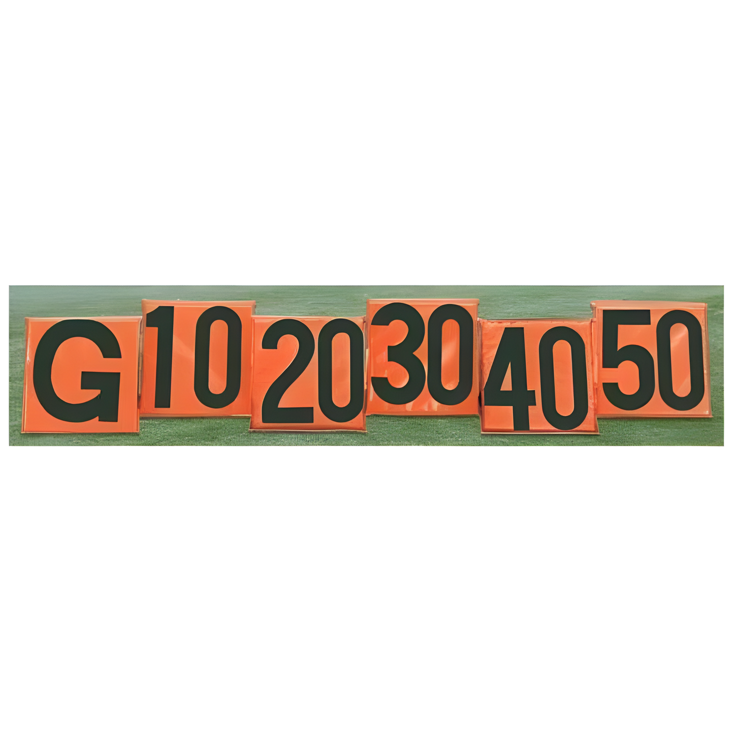 First Team Football Sideline Markers – Black on Orange (Set of 11)