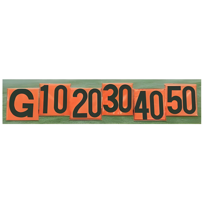 First Team Football Sideline Markers – Black on Orange (Set of 11)