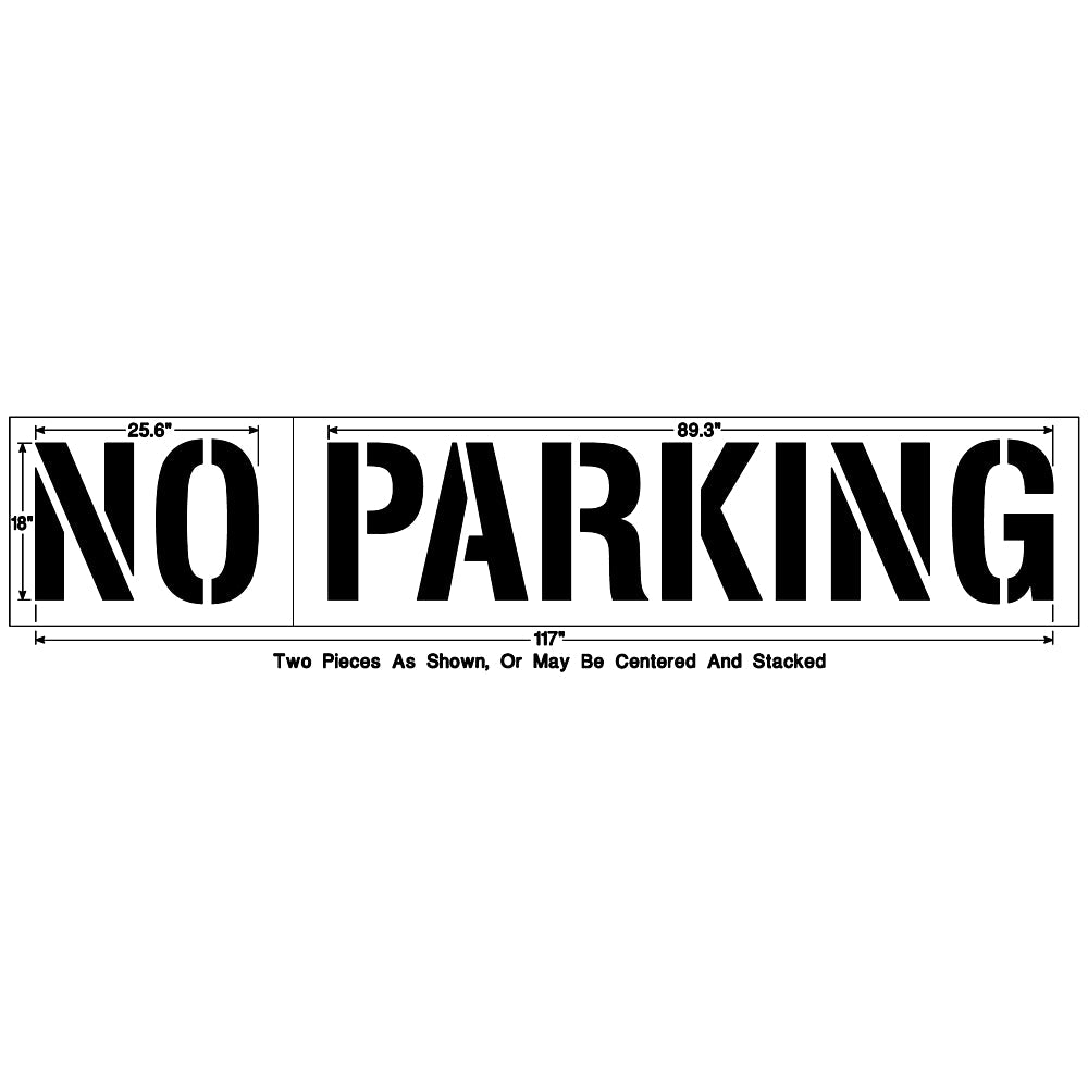 Newstripe NO PARKING Stencil Newstripe