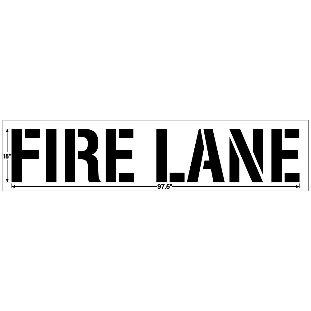 Newstripe FIRE LANE Stencil Newstripe