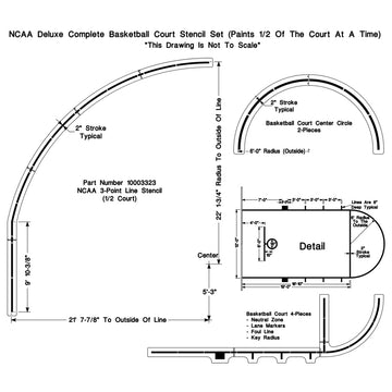 Newstripe NCAA Basketball Court Stencil Set
