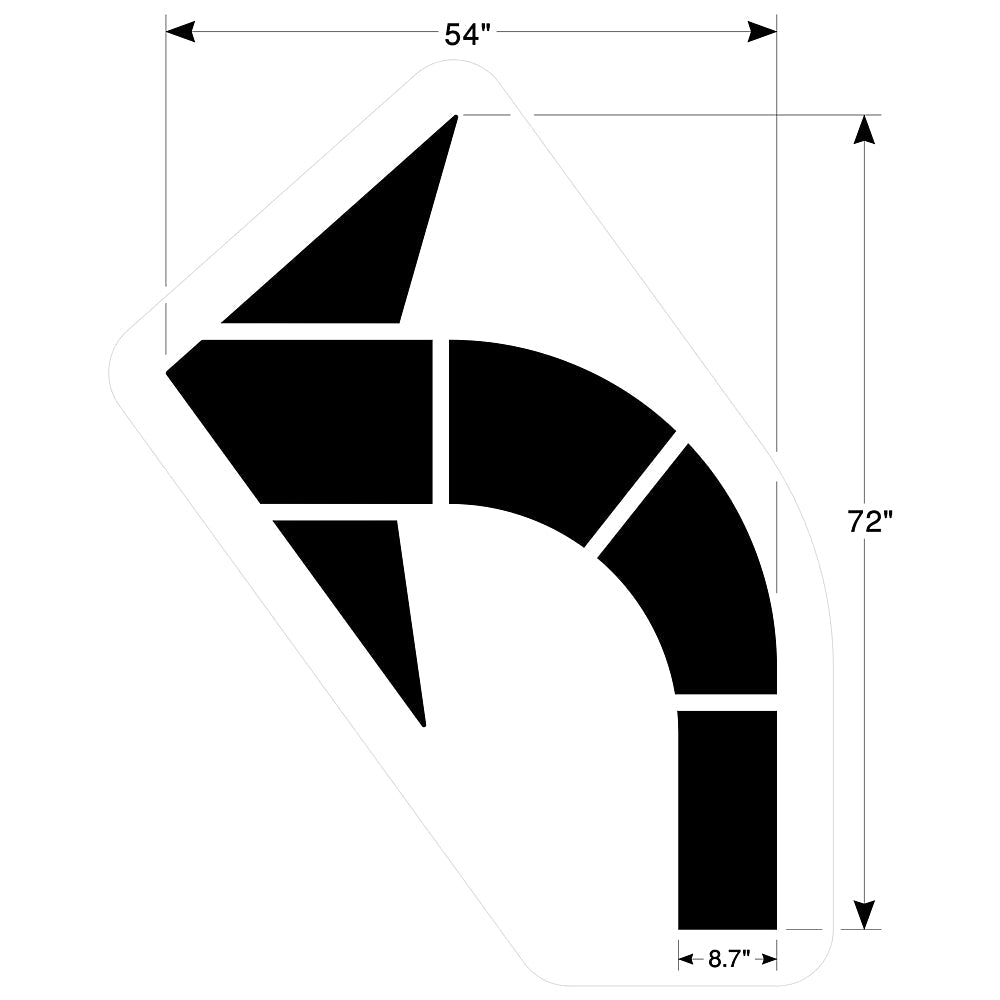 Newstripe Curved Arrow Stencils Newstripe