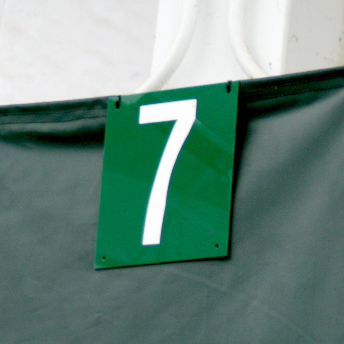 Douglas Sports Court Numbers, Plastic White On Green Douglas