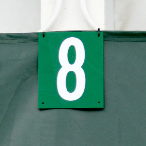 Douglas Sports Court Numbers, Plastic White On Green Douglas