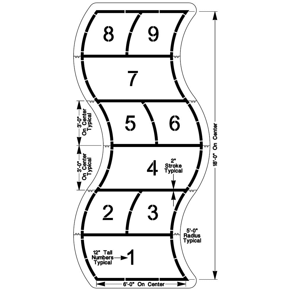Newstripe Accessible Playground Hopscotch Stencil Newstripe