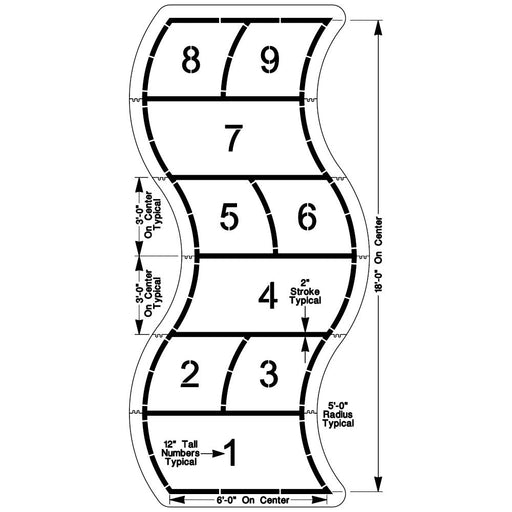 Newstripe Accessible Playground Hopscotch Stencil Newstripe