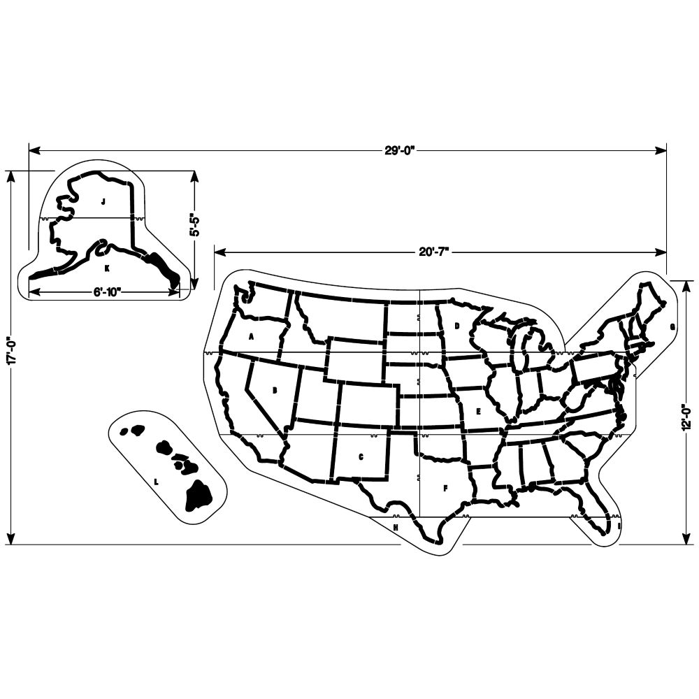 Newstripe US Map Playground Stencil Newstripe