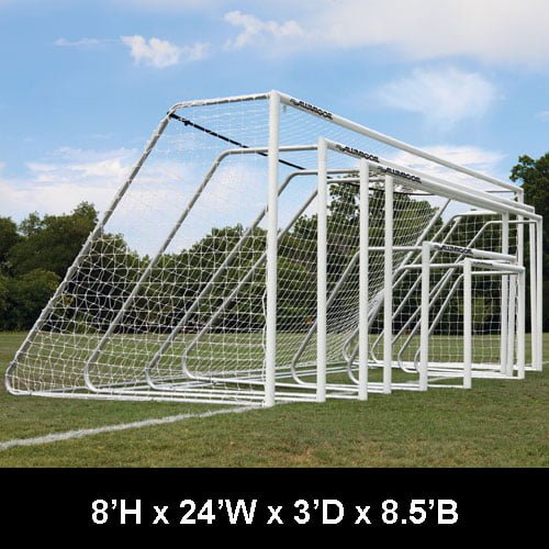 Douglas CLUB Portable Soccer Goals, 3" Round Aluminum Douglas