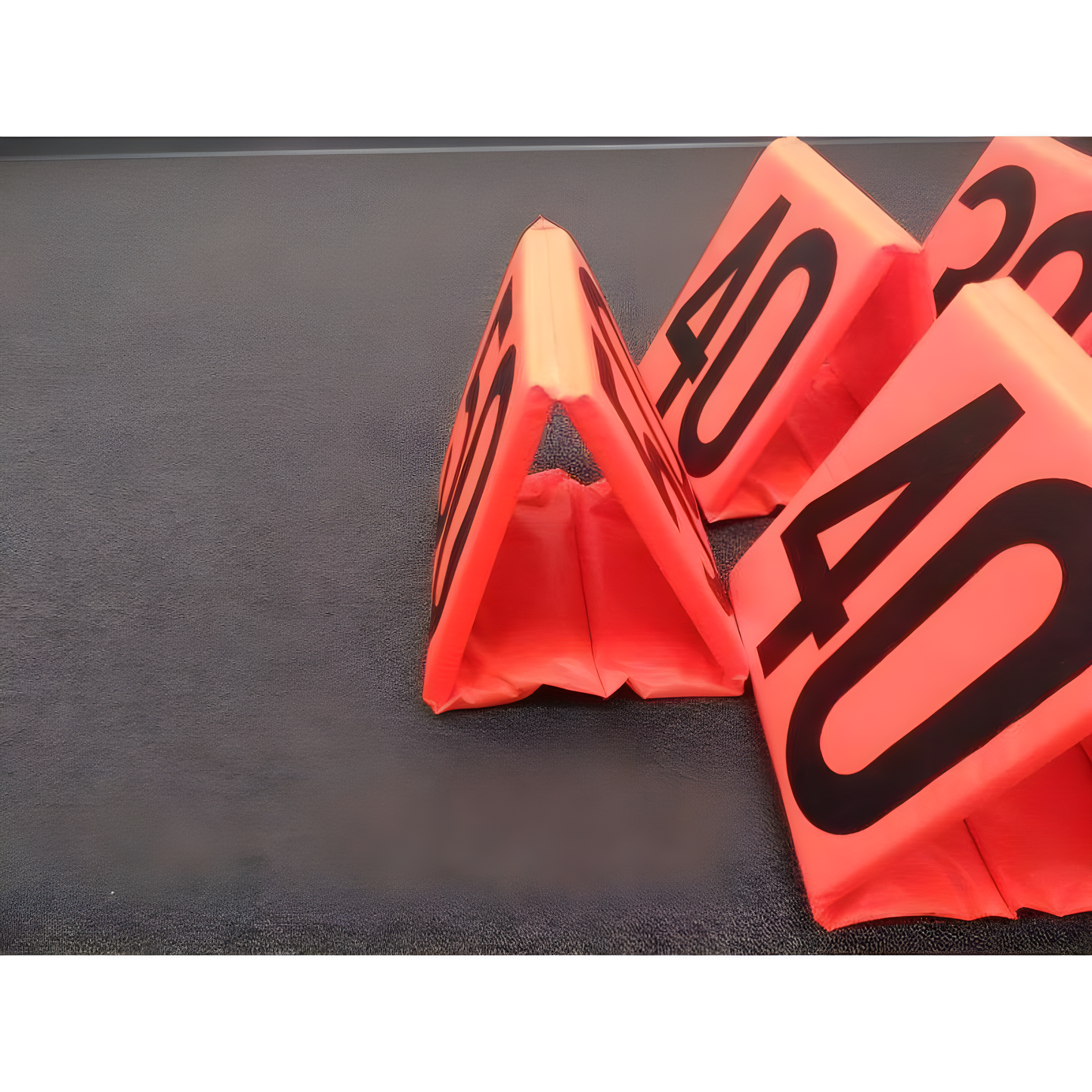 First Team Football Sideline Markers – Black on Orange (Set of 11)