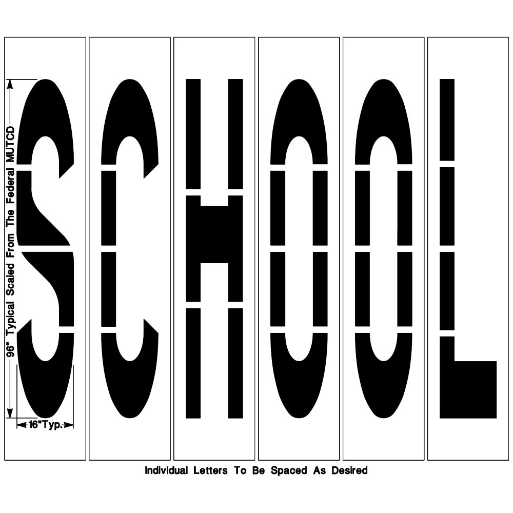 Newstripe Federal SCHOOL Stencil Newstripe