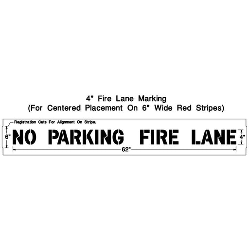 Newstripe Walmart NO PARKING FIRE LANE Combo Stencil Newstripe