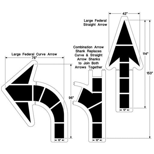 Newstripe Federal Arrow Stencil Set Newstripe
