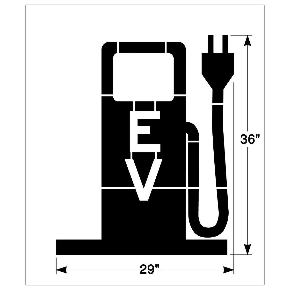 Newstripe Electric Vehicle (EV) Charging/Parking Stencil Newstripe