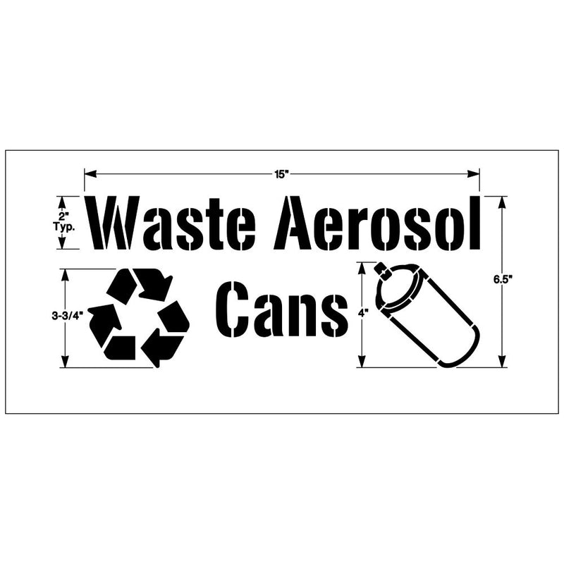 Newstripe Waste Aerosol Cans Disposal Stencil Newstripe
