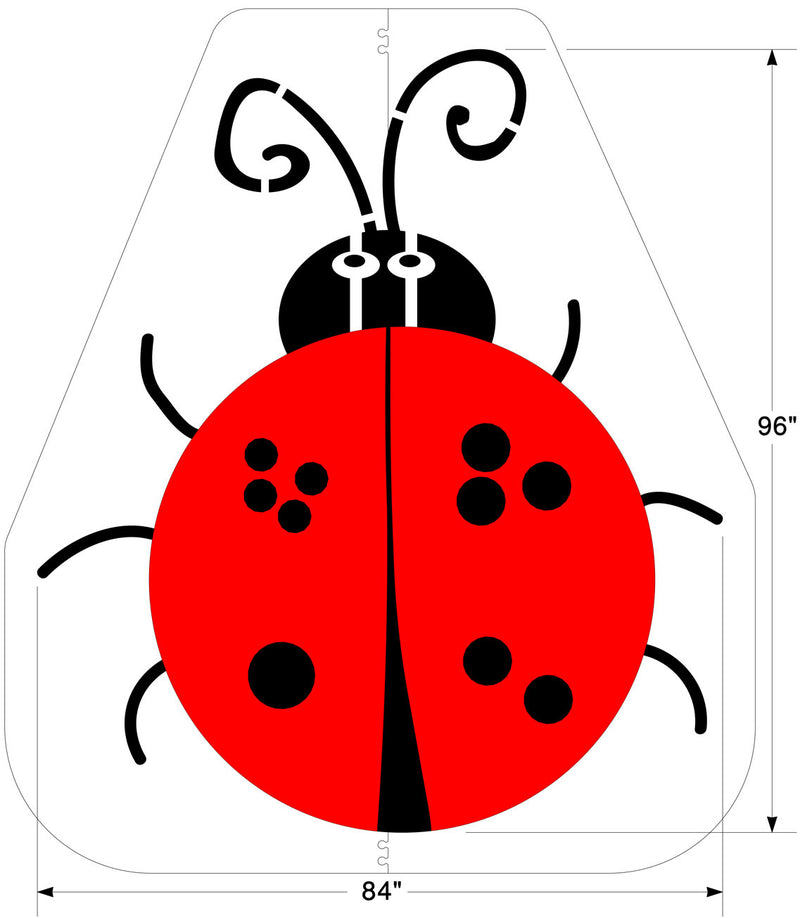 Newstripe Ladybug Four Square Game Stencil Newstripe