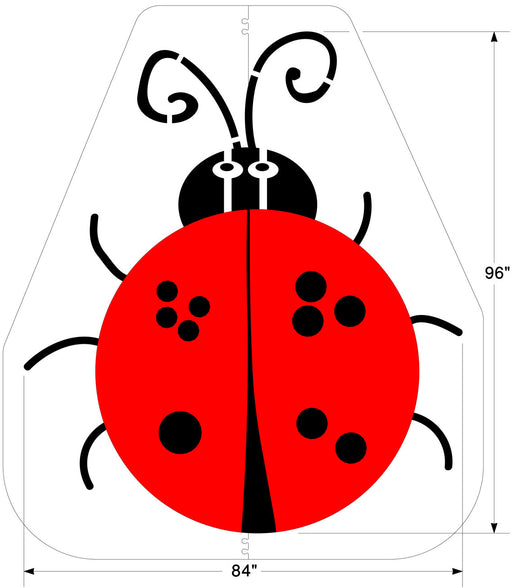 Newstripe Ladybug Four Square Game Stencil Newstripe