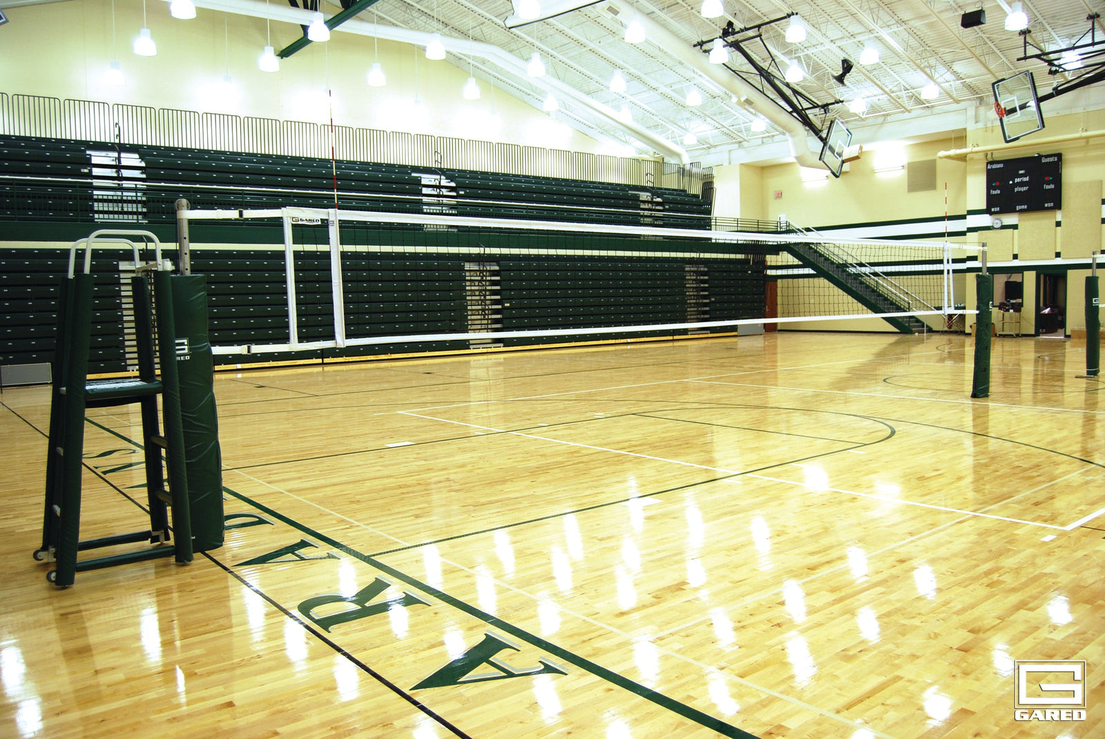 Gared Sports Omnisteel 3" OD One-Court Volleyball Hoop System 5100 Gared