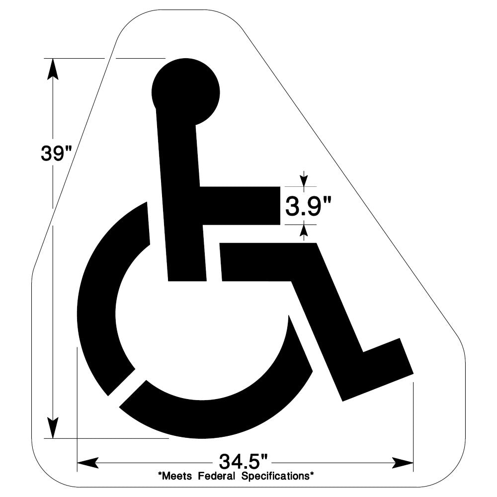 Newstripe Handicap Symbol Stencil 1/8″ PolyTough Lifetime Warranty Newstripe
