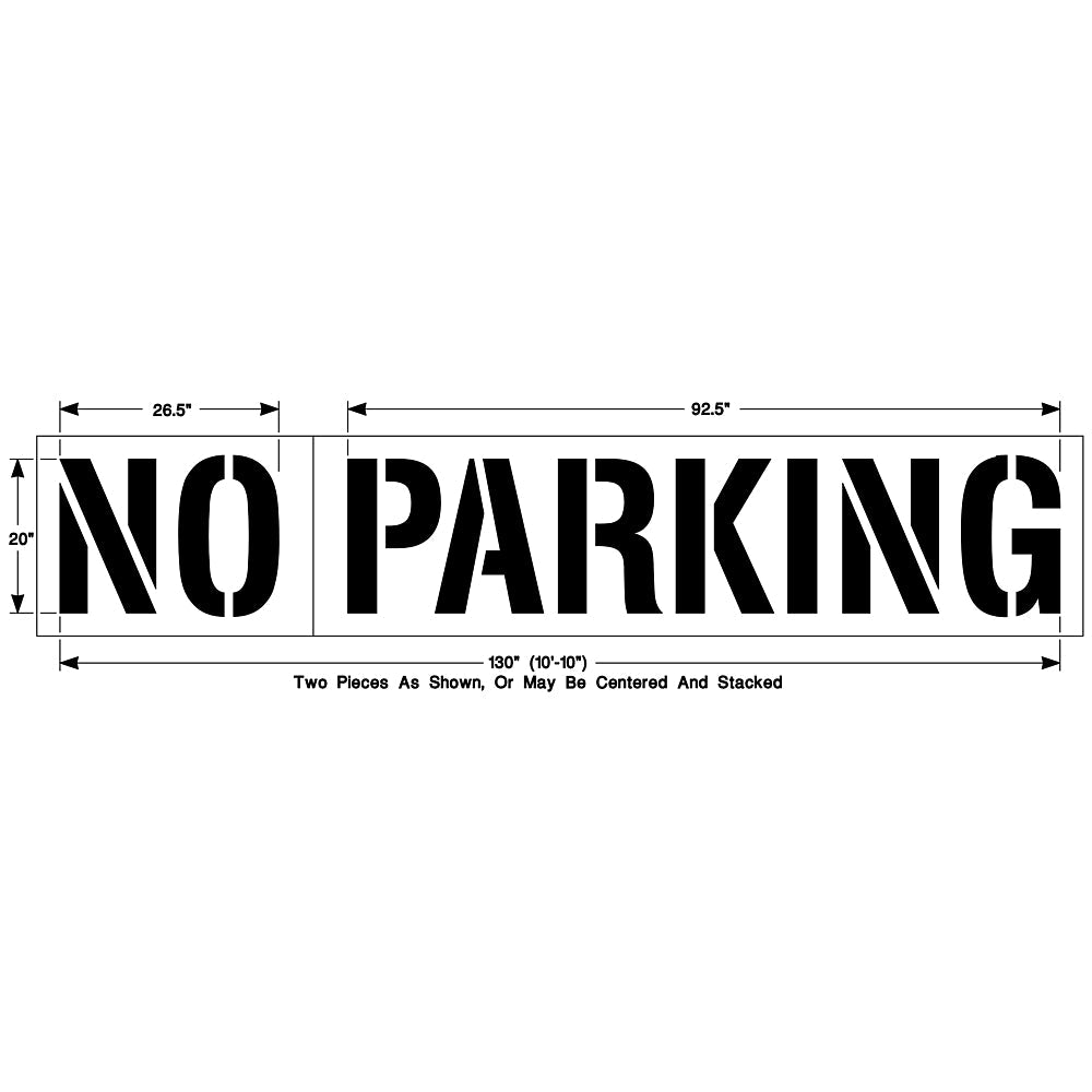 Newstripe NO PARKING Stencil Newstripe