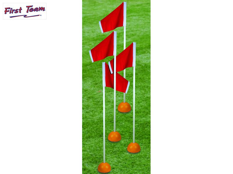 First Team FT4025TF Official Soccer Corner Flags with Weighted Base First Team