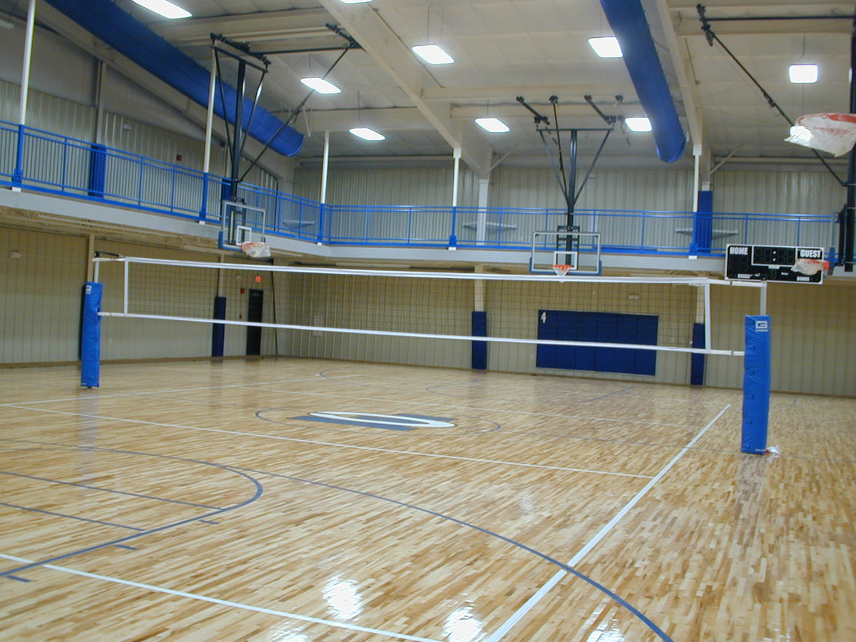 Gared RALLYLINE 3 1/2″ OD Scholastic Telescopic One-Court Volleyball System, Less Floor Sleeves and Covers Gared
