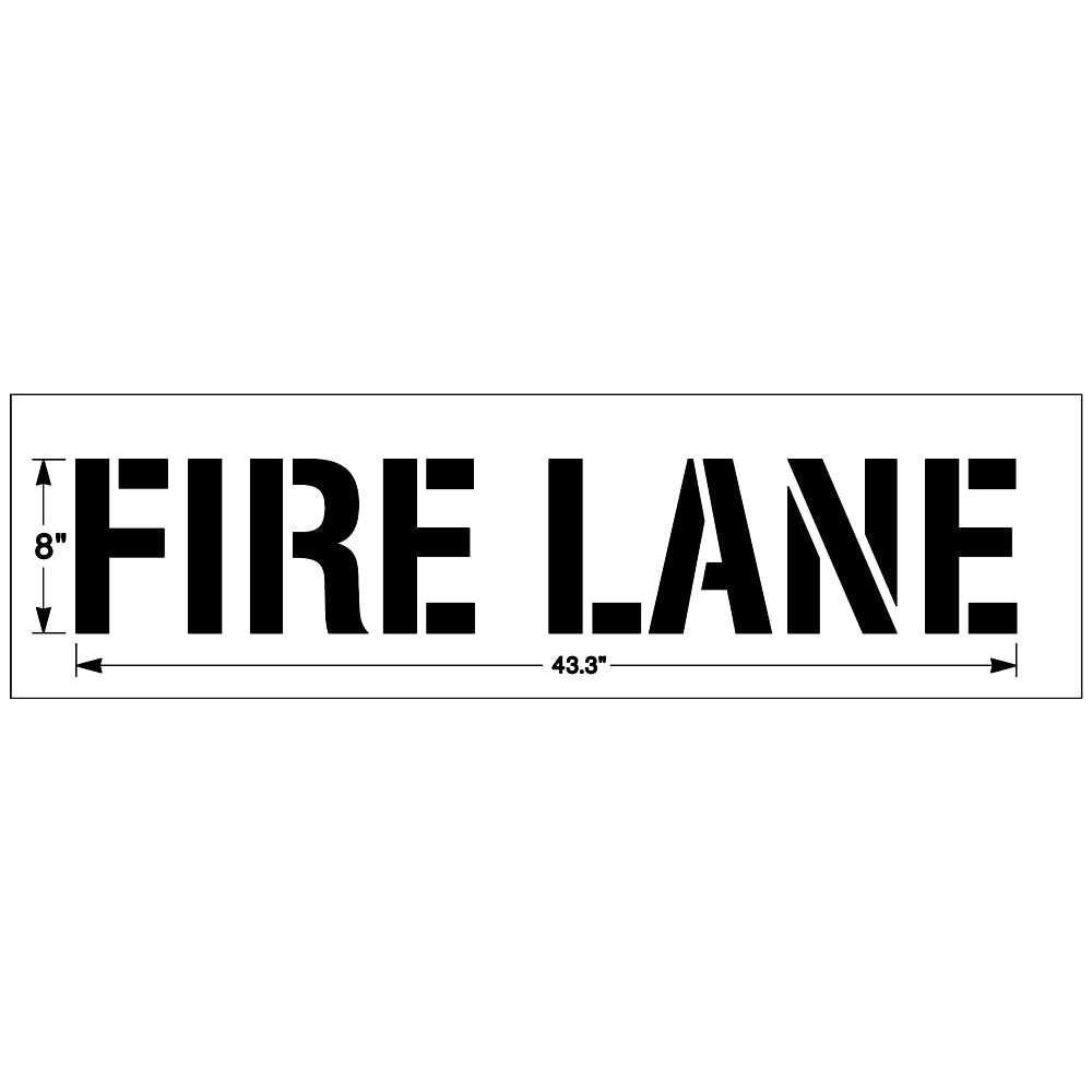 Newstripe FIRE LANE Stencil Newstripe