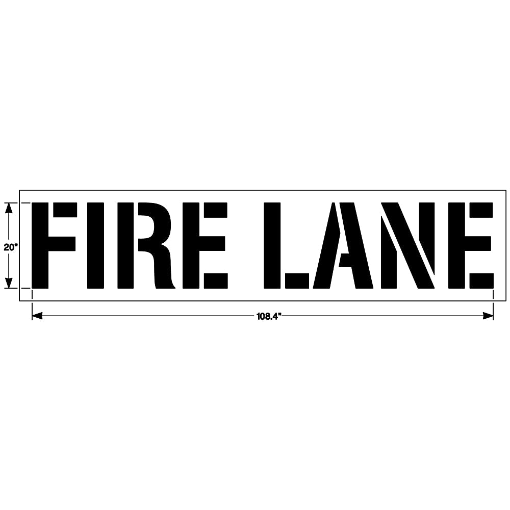 Newstripe FIRE LANE Stencil Newstripe