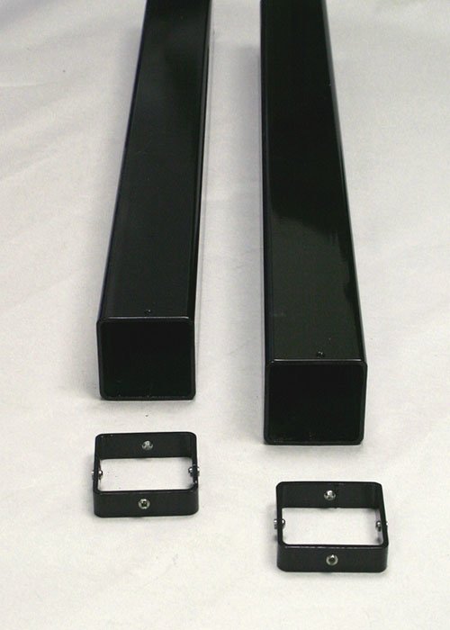 Douglas GS-36SQ Steel Ground Sleeves 36″ Long for 3″ SQ Posts w/Collars (For Sand VB), Black Douglas