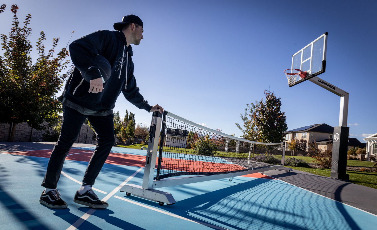 Pro Max Rolling Portable Pickleball Net Dominator