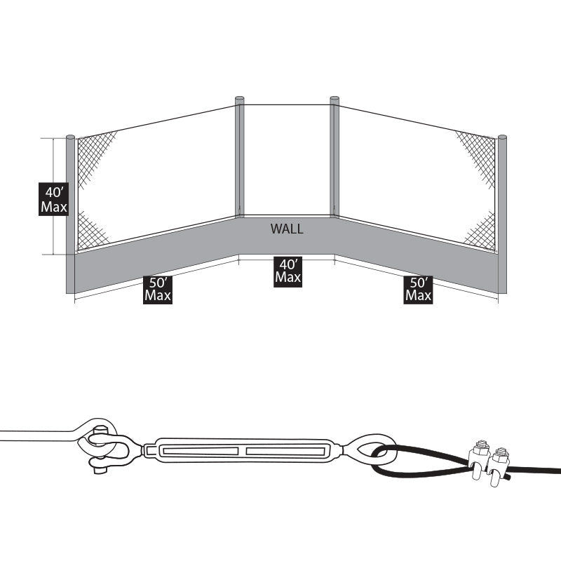 Douglas® Standard Backstop Cable Hardware Kit Douglas