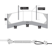 Douglas® Suspended Backstop Cable Hardware Kit Douglas