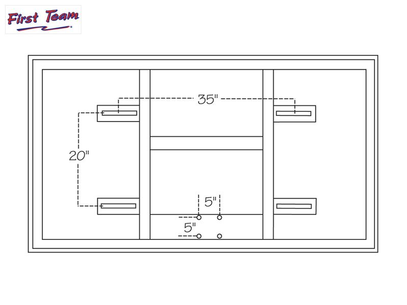 First Team FT225H Gymnasium Glass Basketball Backboard First Team