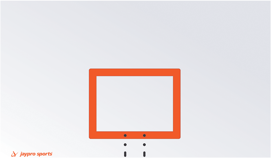 Jaypro Basketball System - Gooseneck (4-1/2 in. Pole with 4 ft. Offset) - 72 in. Steel Board - Double Rim Goal Jaypro