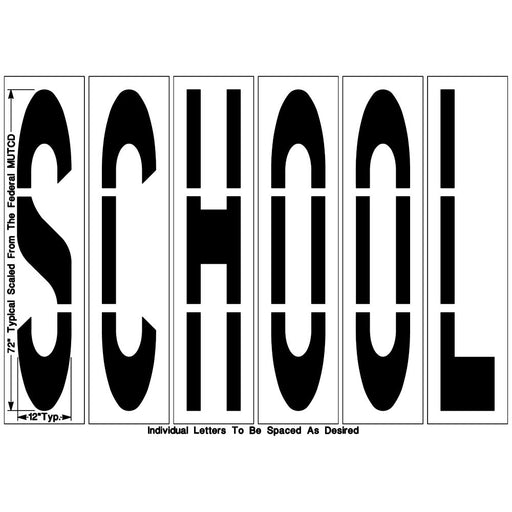 Newstripe Federal SCHOOL Stencil Newstripe