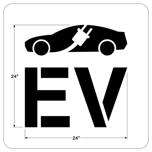 Newstripe Electric Vehicle (EV) Charging/Parking Stencil Tesla Style Newstripe