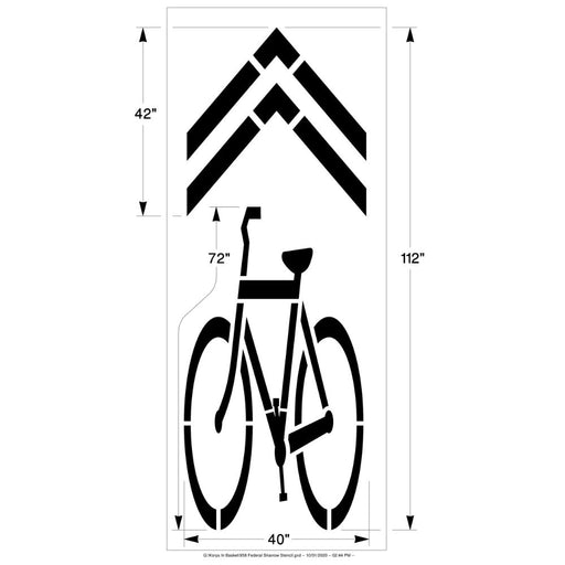 Newstripe Federal Shared Lane Marking Stencil Newstripe